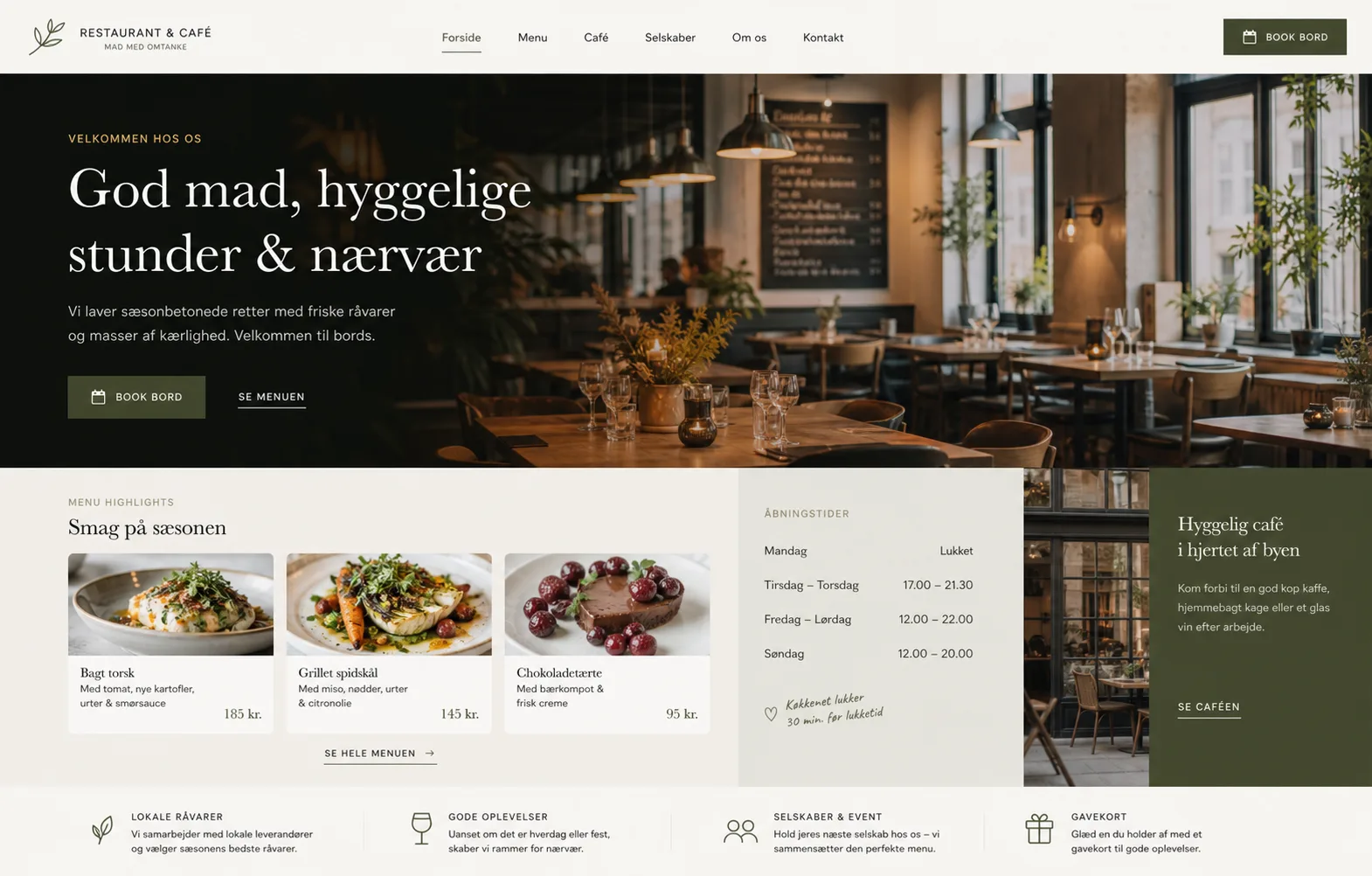 Eksempel på konverterende hjemmeside