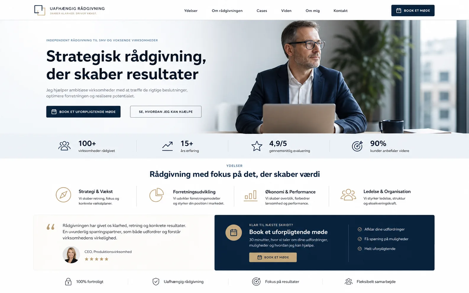 Eksempel på hjemmeside til konsulent